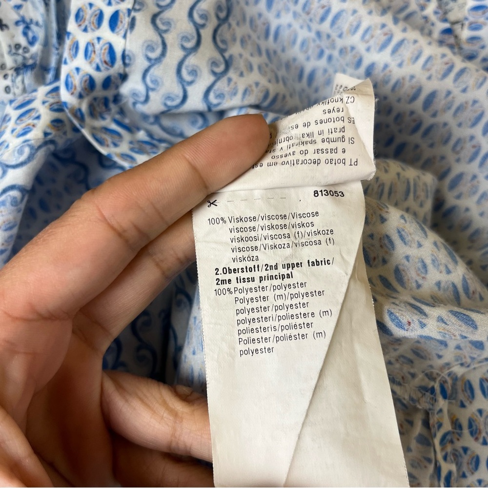 Basler White Patterned Button Down Shirt - Picture 8 of 8